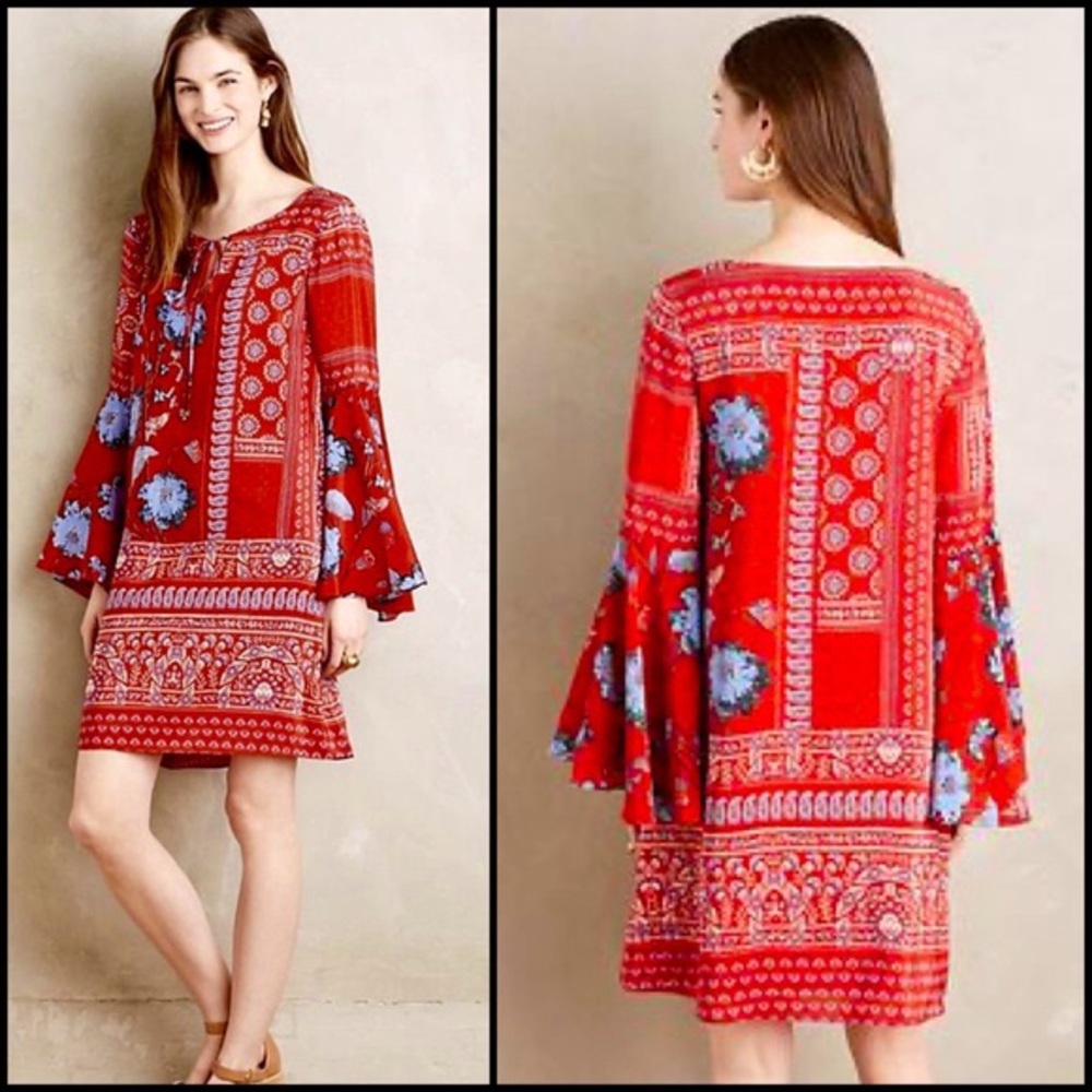 Anthropologie• Vanessa Virginia Silk Mini Dress